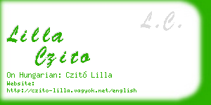 lilla czito business card