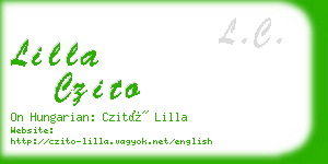 lilla czito business card